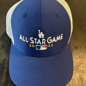 LA Dodgers All-Star Game 2022 Mesh Back Trucker Hat - Royal Blue & White
